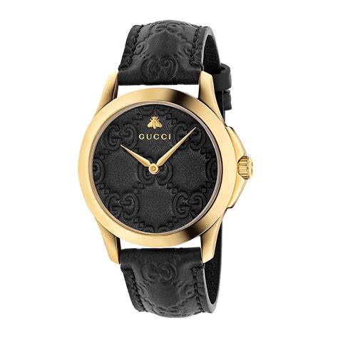 gucci watch black and gold